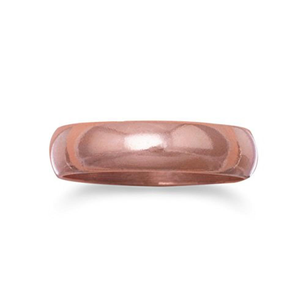 Roger Enterprises Pure Copper Ring 4.5mm Plain Band (8)