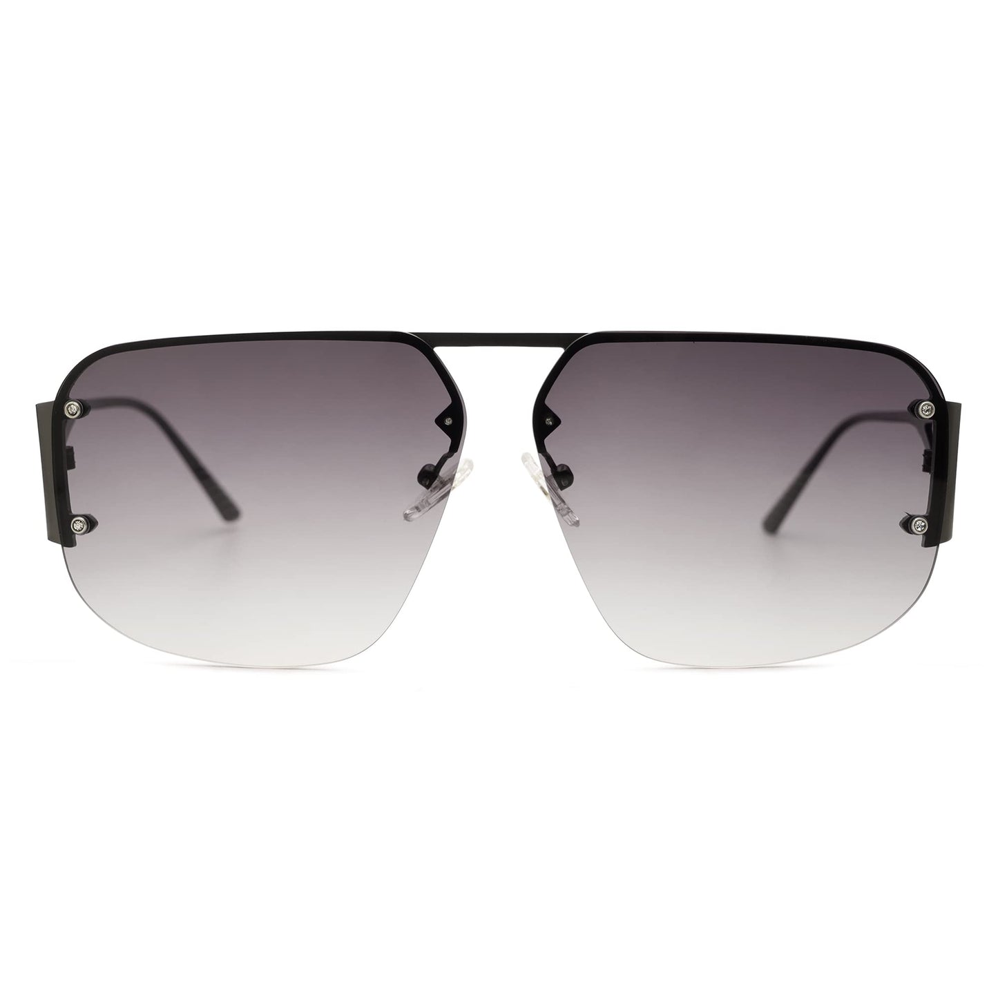 SOJOS Trendy Aviator Sunglasses Mens Womens Retro Metal Rimless Frame Shades Lentes De Sol Para Mujer SJ1192