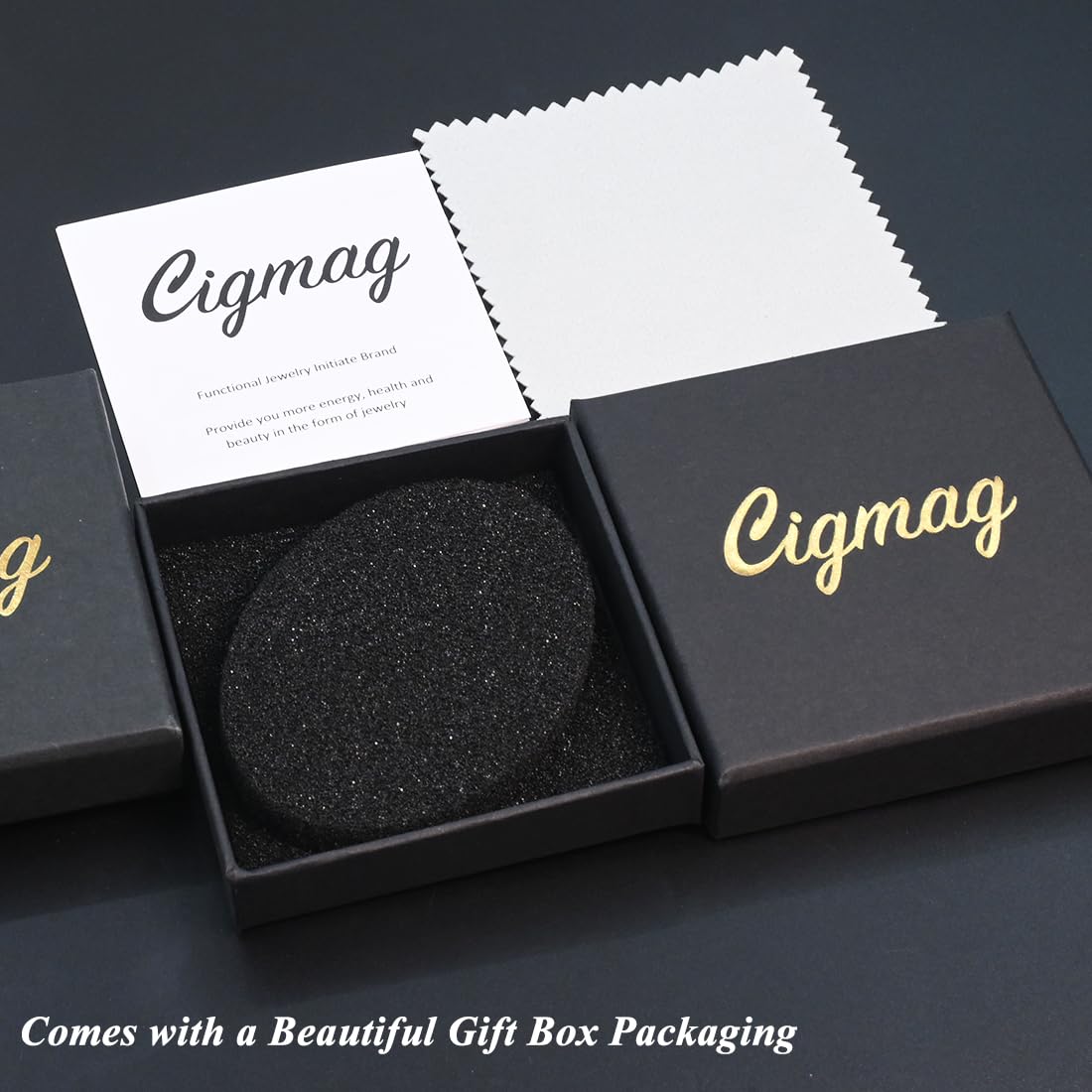 Cigmag 2PCS Copper Rings for Women Ultra Strength Magnets Adjustable Magnetic Rings with Present Box