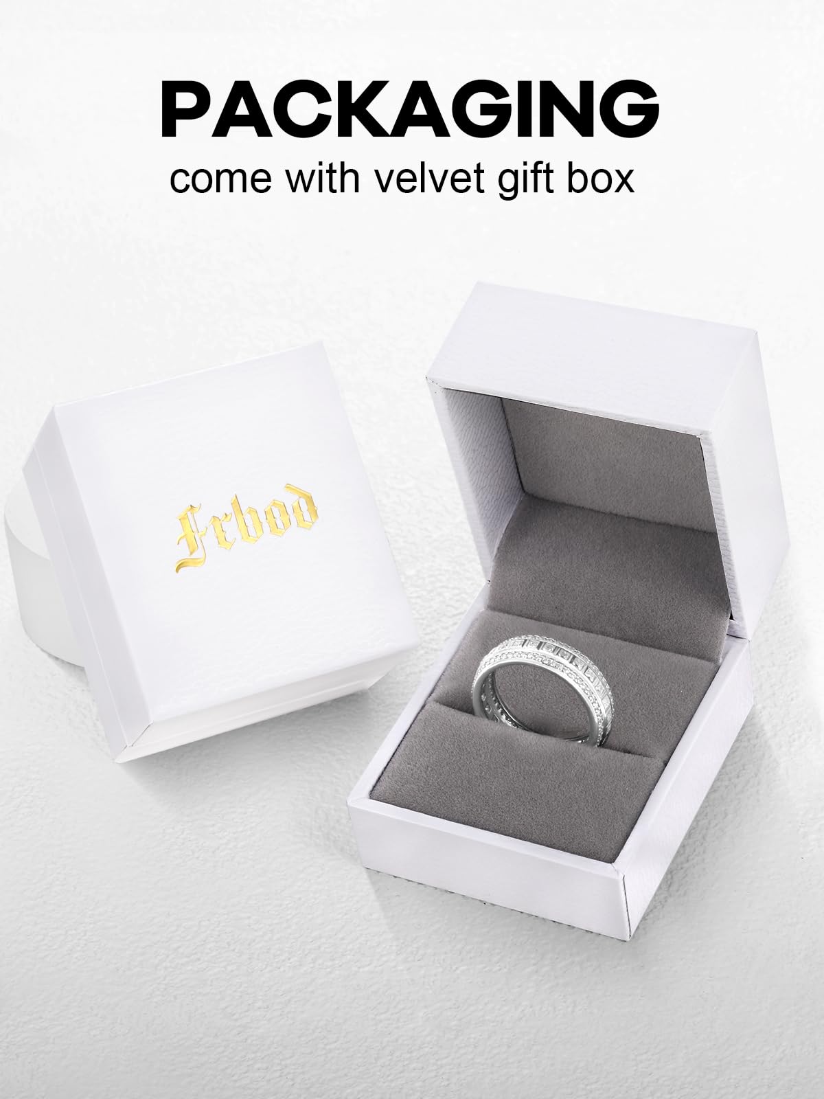 Frbod Womens Moissanite Eternity Band Bezel Diamond Wedding Ring Mens Hypoallergenic Sterling Silver Rings Size 11