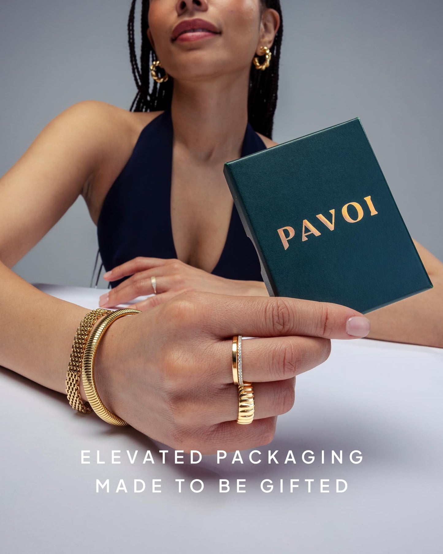 PAVOI 18K Yellow Gold Vermeil Tennis Bracelets for Women - 3mm Cubic Zirconia Classic 925 Sterling Silver Gold Tennis Bracelets for Women and Men - Trendy CZ Jewelry Gifts - Size 7.5 Inches