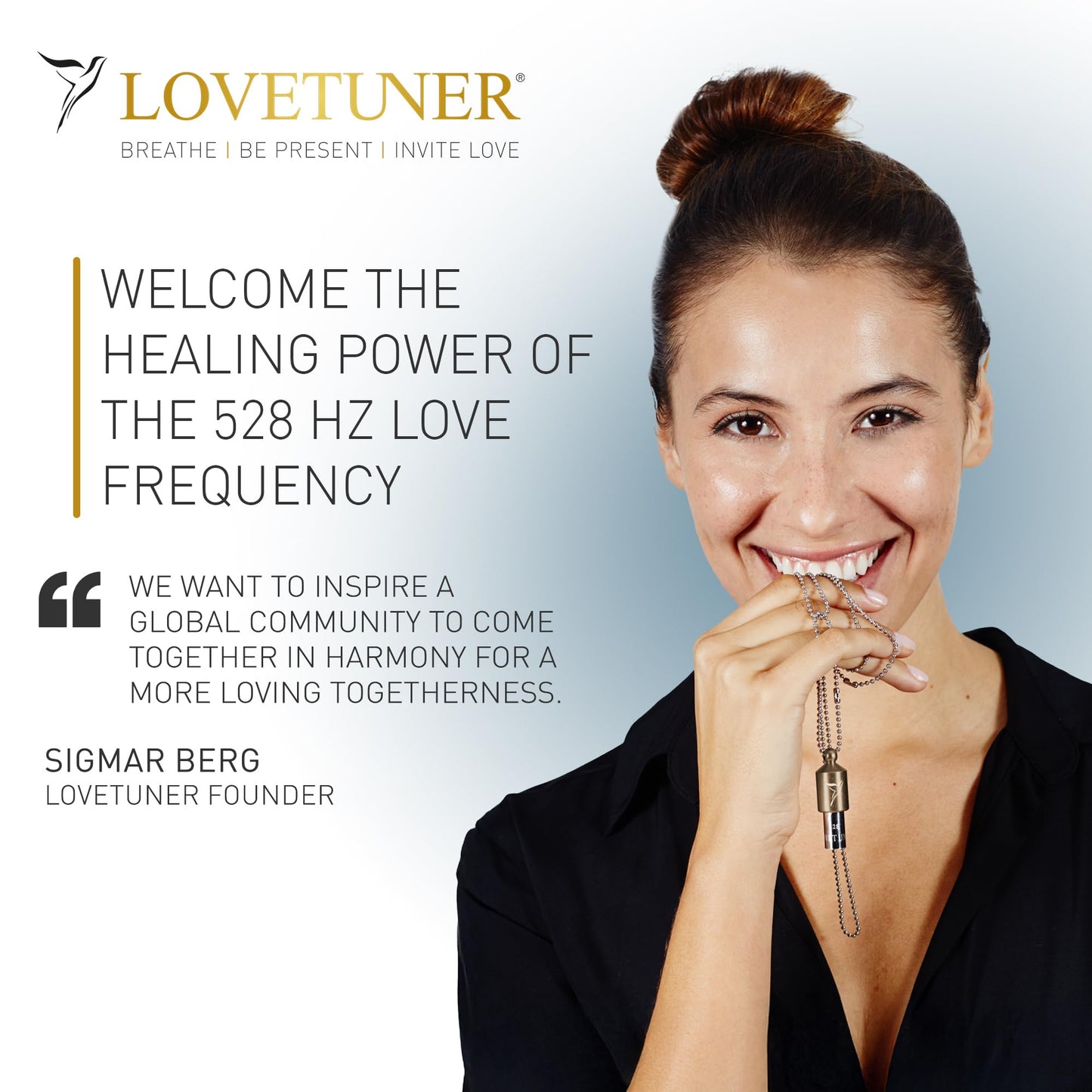 Lovetuner 528Hz Breathing Necklace for Stress Relief, Mindfulness & Meditation | Sound Healing Whistle for Anxiety, Focus, Calm & Relaxation | Emotional Wellness, Inner Peace & Balance Necklace | Waxed Chain, Viola