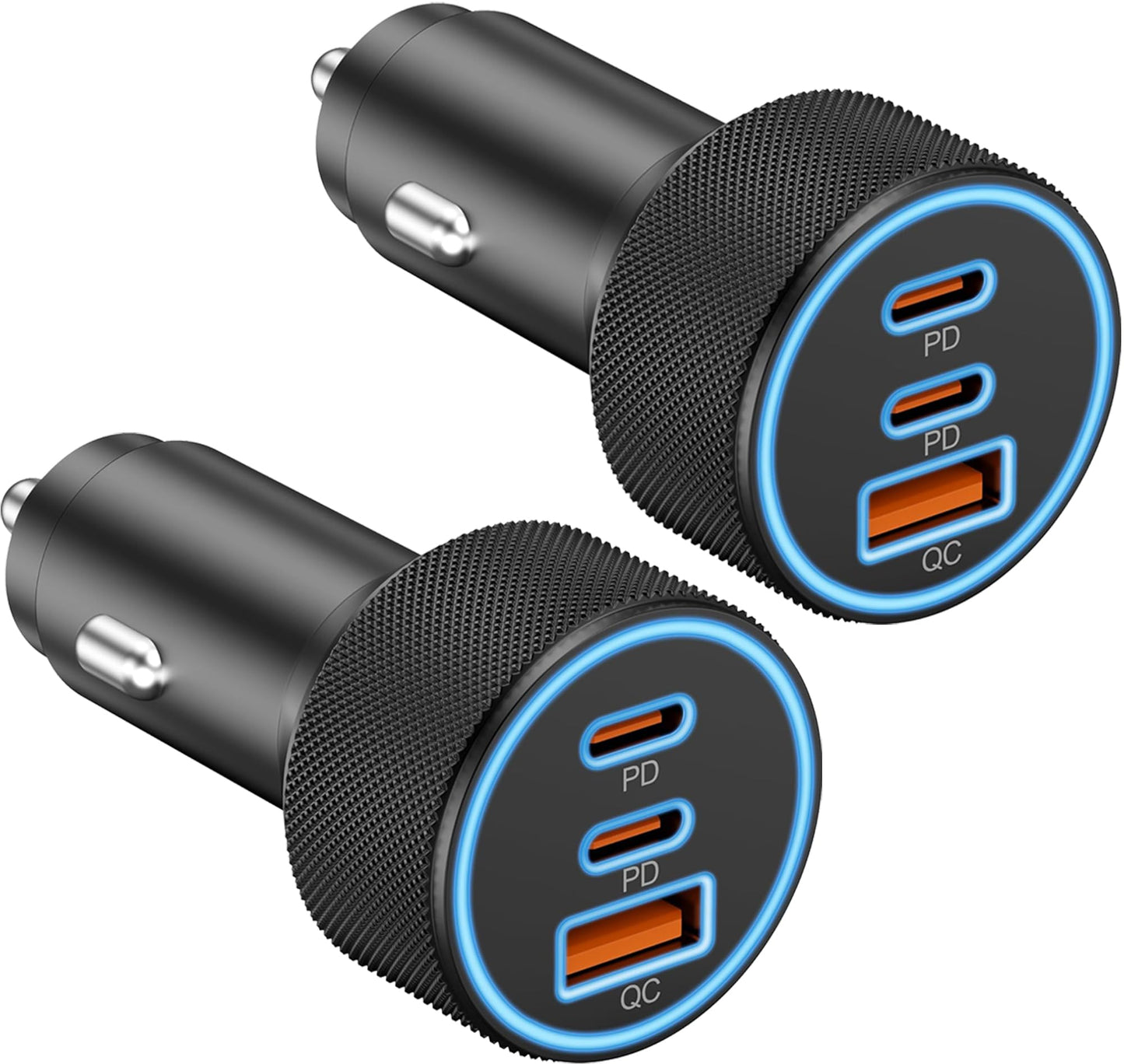 USB C Car Charger, 3-Port 67W Dual USB-C & USB-A Car Power Adapter PD/QC Fast Charging Cigarette Lighter for iPhone 16/15/14/13/12/11/Pro Max, iPad, Samsung Galaxy S25 S24/S23/S22/S21, Pixel, Android
