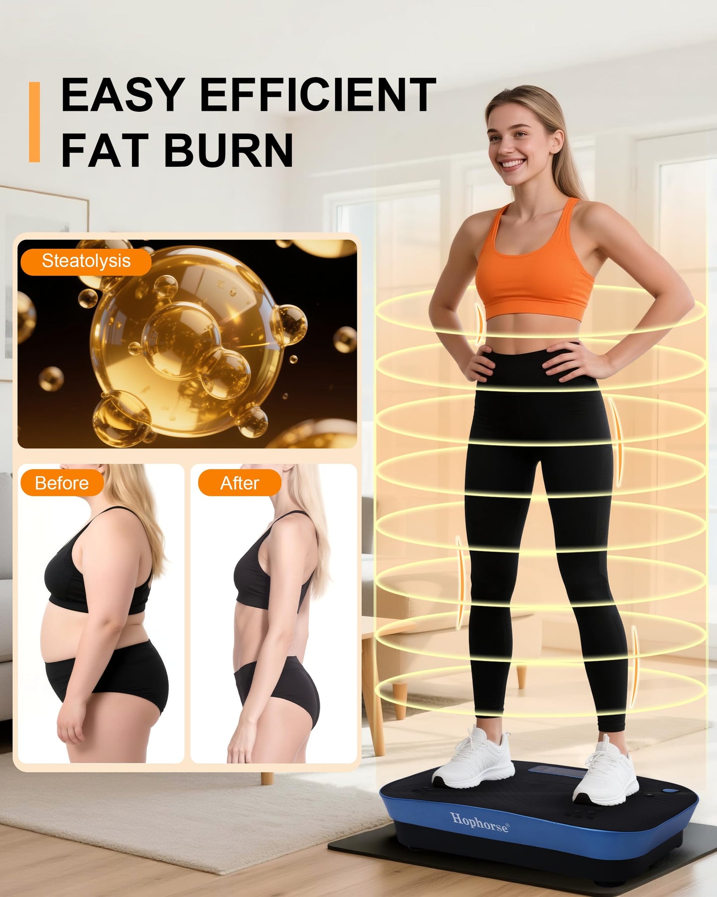 Vibrating Plate Machine,180 Speeds Shake Plate for Lymphatic Drainage Weight Loss, Vibration Fitness Platform 460LB Capacity Whole Body Workout with Bluetooth Home Exercise Gym Equipment for Women Men