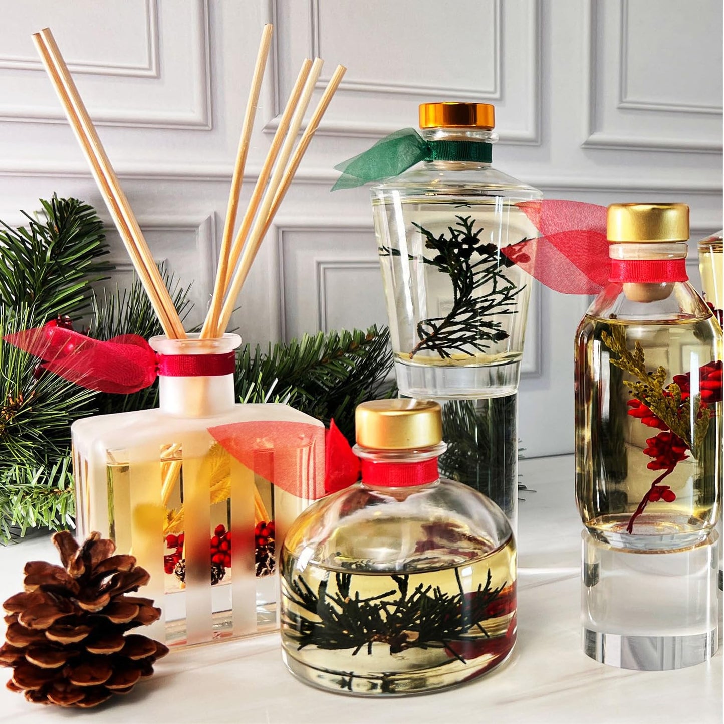 LOVSPA Reed Diffuser Set, Escape Beach Getaway Scented Oil Diffuser with Sticks, Home Fragrance Accessories for Bathroom Shelf Decor, Aroma Diffusers for Home or Office Desk, USA Made