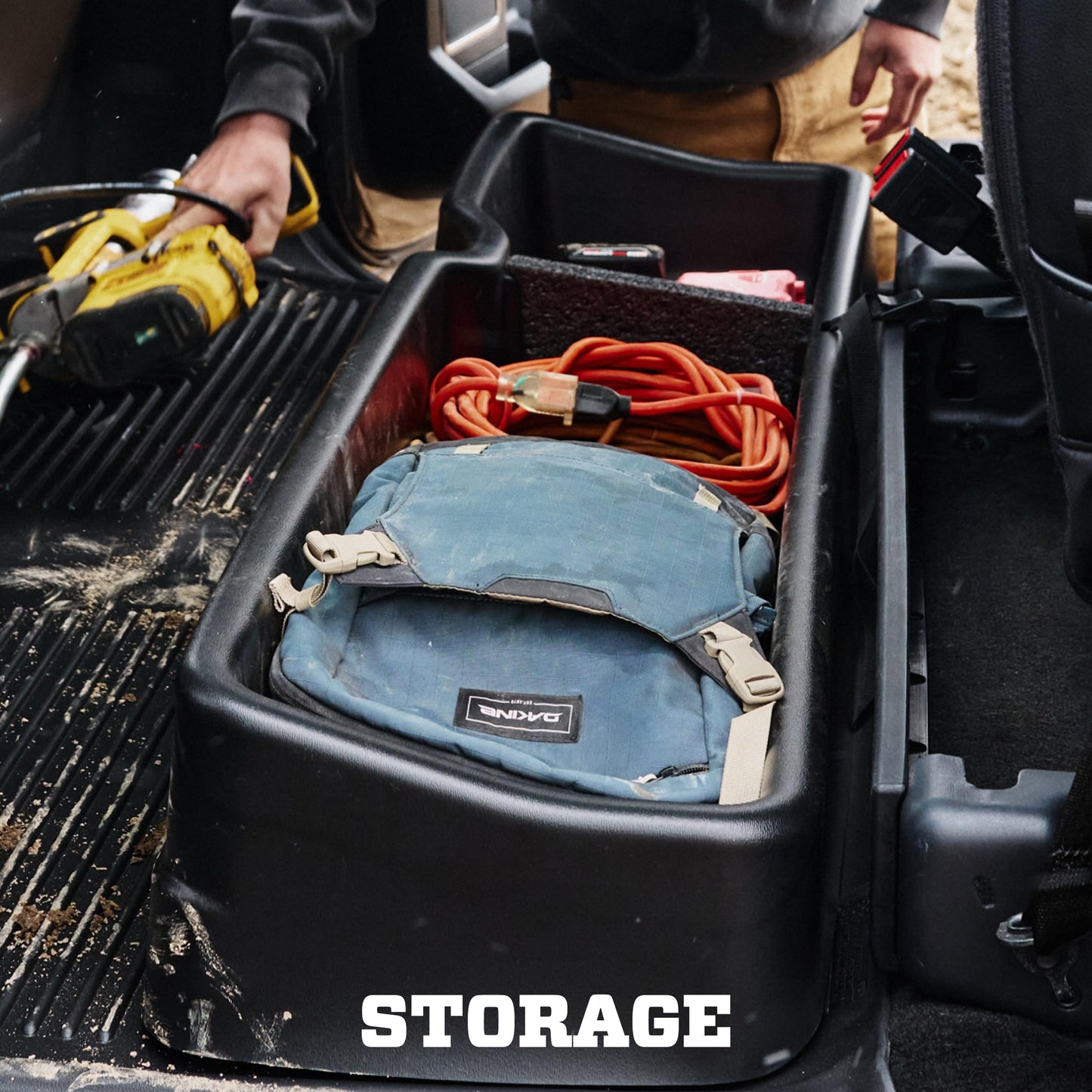 Husky Liners Gearbox - Under Seat Storage Box | Fits 2015-2024 Ford F-150, 17-23 F-250, F-350 Ext/SuperCab - Black, 1 Pc. | 09291