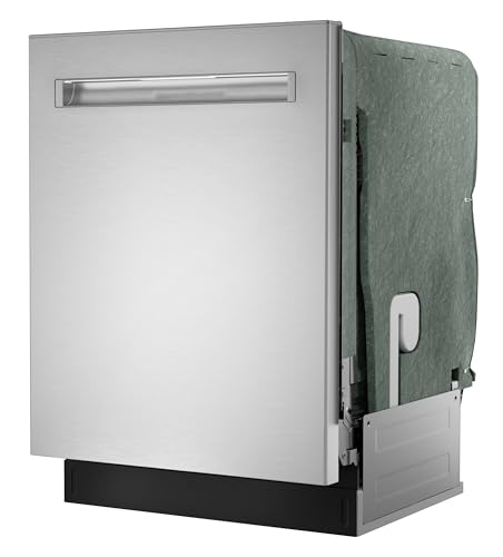 Sharp SDW6726MS 24-inch Stainless Steel Dishwasher, 47 dB Library Quiet, Third Rack, Power Wash Sprayer, 12 Place Settings,
