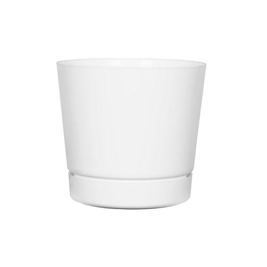 Novelty Majestic Full Depth Round Cylinder Pot, Glossy White, 8-Inch (10082)