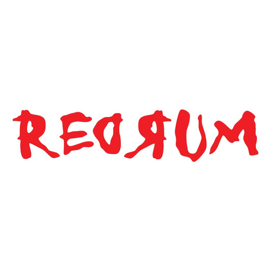 Vinyl Wall Art Decal - Redrum - 6" x 30" - Trendy Scary Halloween Season The Shining Quote Sticker for Living Room Entryway Door Office Coffee Shop Store Windows Spooky Decor