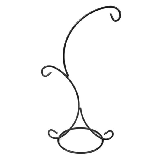 DAGLLGEW 2-Hook Ornament Display Stand Hanging Glass Terrarium Stands Iron Easel Plate Stand for Air Plant Ball Art Craft Hanging Glass Bauble Holder Air Plant Hanger Iron Display Holder