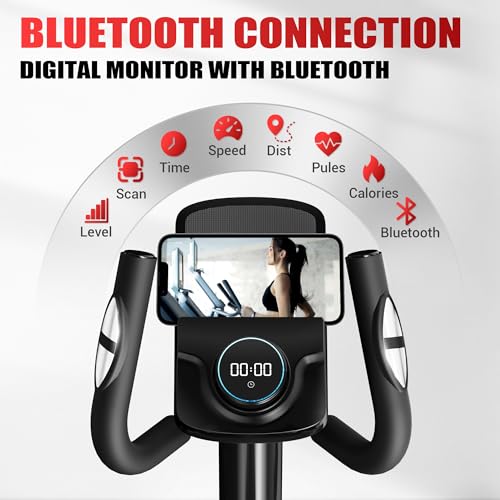GOIMU Elliptical Machine, Elliptical Exercise Machine for Home with Hyper-Quiet Magnetic Driving System, Elliptical Trainer with 15.5IN Stride, 350LBS Loading Capacity