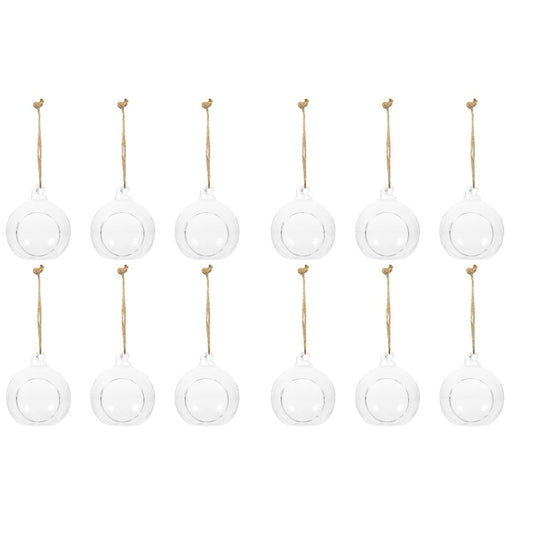 Cabilock Hanging Planter Glass Containers Glass Vases 12 Pcs Hanging Terrarium Hanging Glass orb Hanging Terrarium Globe Orbs air Plants Globe Glass Plant Glass Containers Glass Vases Glass Vase