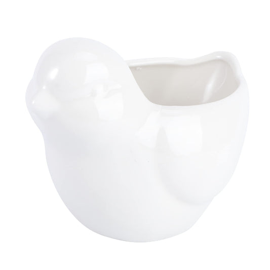 MERRYHAPY Creative Bird Design Ceramic Flowerpot for Succulents Elegant White Garden Container Unique Decorative Planter for Home and Balcony Plant Lovers