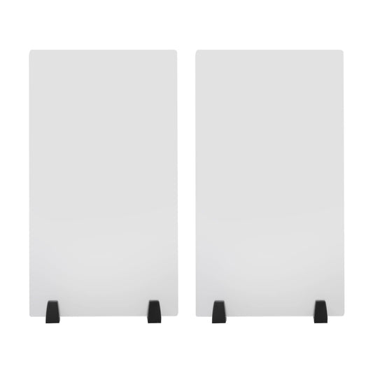 CUBELLIN 2Pcs Desk Privacy Panels 30 x 18inch Desk Partition Acrylic Desk Dividers Clamp-On Privacy Divider on Desk Partition Home, Classroom, Office Partitions