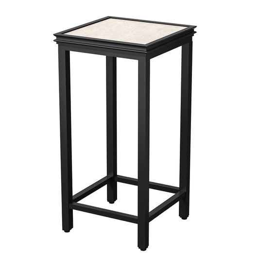 DHYGOTFUR Tall Plant Stand Indoor, Modern Black Aluminum Alloy Plant Shelf, Corner Flower Pot Holder Organizer for Living Room, Balcony, Patio, Garden (L11.8 x W11.8 x H19.7 inch)
