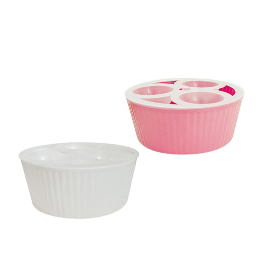 MOBUTOFU 2Pcs Net Cups 3-Hole Hydroponic Bulbs Planter Pot Small Root Control Plastic Flower Pots Heavy Duty for Tulip Daffodils Narcissus Indoor Water Planting and Succulent Gardening Plastic