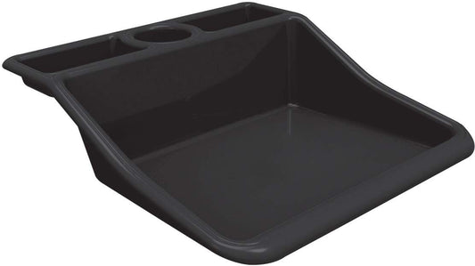 Garden Compact Tidy Tray – Black, 19" L x 19.5" W x 6" H – Sturdy One-Piece Potting Tray, Indoor/Outdoor Gardening, Recycled Plastic, Lightweight, Versatile Use