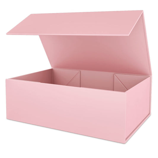 Pink Gift Box 12" x 6" x 4" with Magnetic Closure Lid Gifts Boxe for Presents,Bridesmaid Gifts Boxes,Cute Box,Birthday Gift Boxe,Luxury for Gifts Packaging, Magnetic Gift Boxes for Wrapping Gifts (Pink)