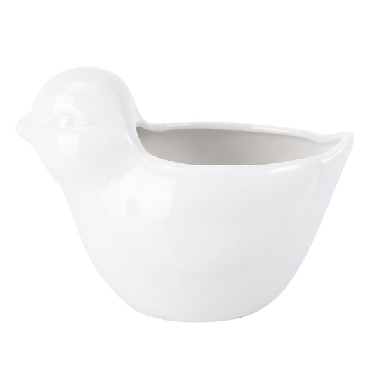 GANAZONO Delicate Ceramic Flowerpot with Creative Bird Design Succulent Planter for Indoor Garden Unique Animal Modeling Pot for Desktop Table Windowsill Decoration Gift for Plant Lovers