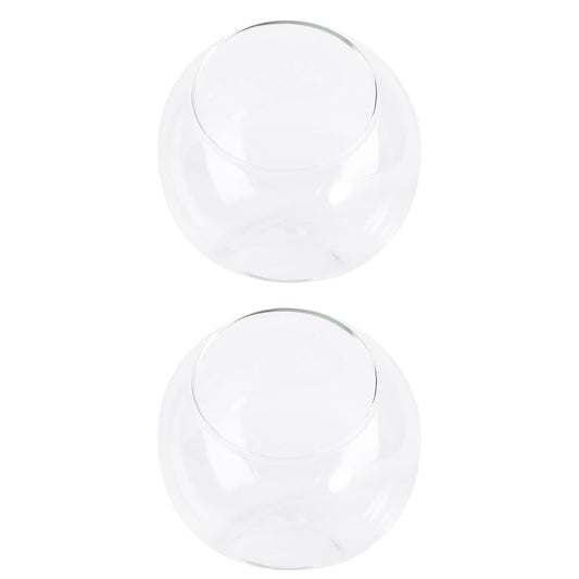 GANAZONO 2Pcs Micro Landscape Glass Bottle Terrarium Decor DIY Container for Plants Glass for Bedroom Living Office and Handmade
