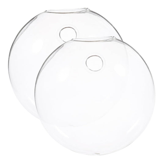 GOOHOCHY 2pcs Wall Hanging Hydroponic Glass Vases Flat Plant Terrarium for Indoor Plant Wall Decor Home and Office