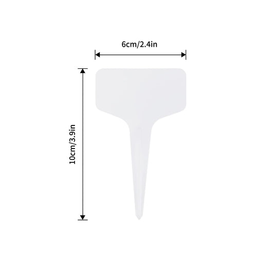 KINGLAKE Plant Labels 4 Inch - 500Pcs Plastic Plant Tags Markers T-Type Nursery Garden Labels Waterproof for Seedlings Indoor Outdoor Garden Greenhouse