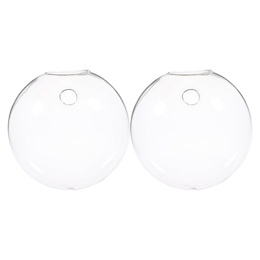 CATIEBYE 2pcs Wall Hanging Hydroponic Vase Set, Glass Terrarium Planter for Indoor Plants, Decorative Glass Wall Flower Vases for Home and Office