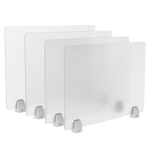 tonchean 4-Piece Desk Dividers Office Privacy Partitions, Privacy Desk Panel Protective,Table Divider with Clamps for Offices, Schools,Call Centers Workstation- 23.6“L x 15.8”W