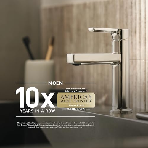 Moen Adler Matte Black One-Handle High Arc Kitchen Sink Faucet with Power Clean, Modern Kitchen Faucet with Pull Down Sprayer, 87233BL