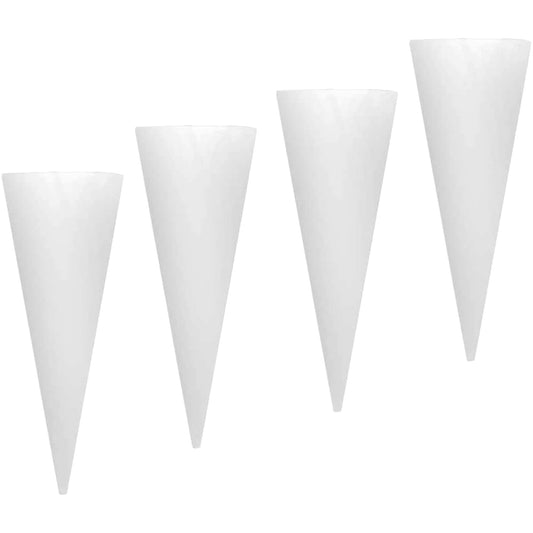 TaozisuY 4Pcs Wall Vase, Cone Shaped Hanging Glass Wall Planter, 6x2in Plant Terrarium for Hydroponics Plants, Bathroom, Home Office Living Room Decor