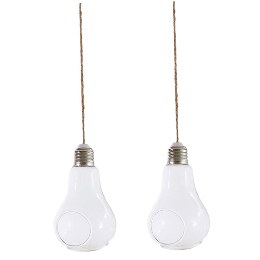 HANABASS 2pcs Light Bulb Hydroponic Vase Creative Hanging Terrarium Flower Container for Home Office Decor Stylish Glass Plant Organizer for Indoor Decoration