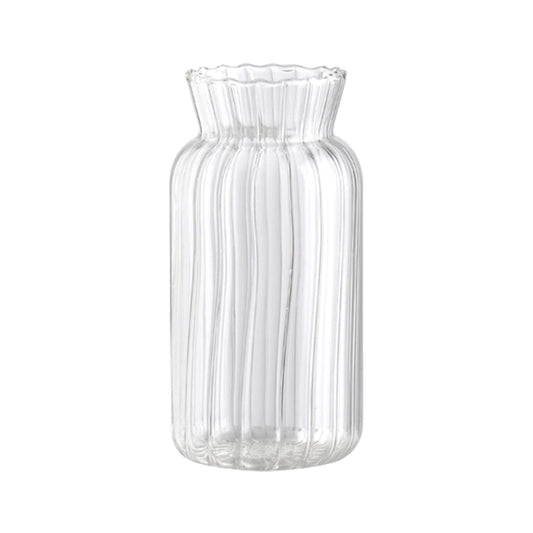 ECYC Ltd Clear Glass Vases Nordic Modern Minimalist Flowers Vases Cute Small Vases Bud Vase Hydroponic Flower Vase Terrarium Vase Plant Glass Pots for Home Office Weddings Party Decor, 2.2 x 4.9 in