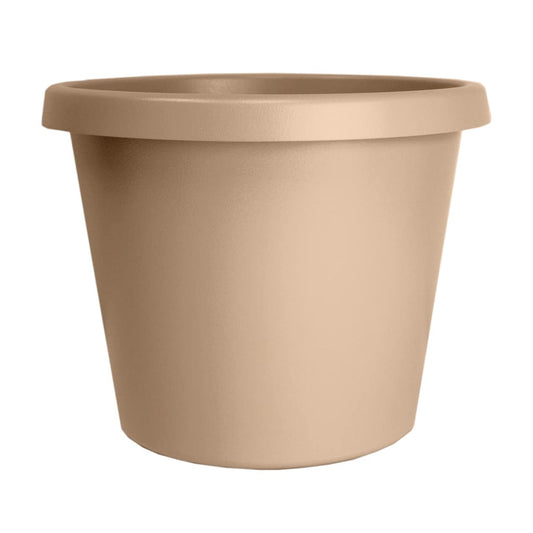 The HC Companies Prima Round Plastic Plant Pot w/Rolled Rim - Lightweight & UV Resistant Flower Pot for Herbs & More - Outdoor & Indoor Plant Pots w/Drainage (14 inch, Sandstone, Pack of 1)
