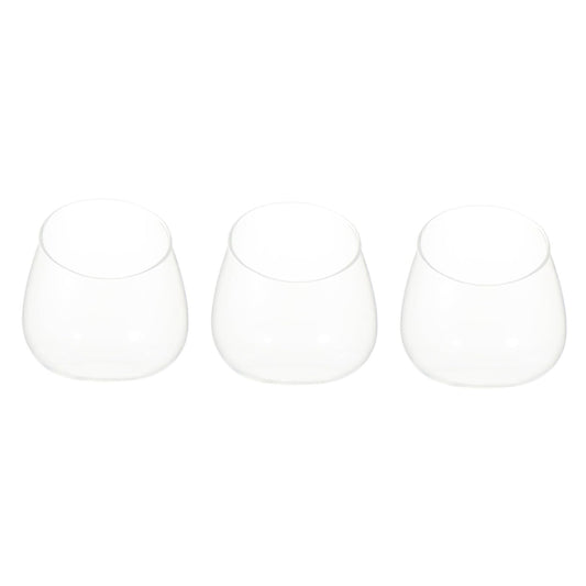 INOOMP 3pcs Slant Cut Glass Bottle Ecological Terrarium Vases Tabletop Micro Landscape Succulent Plant Holder for Home Décor