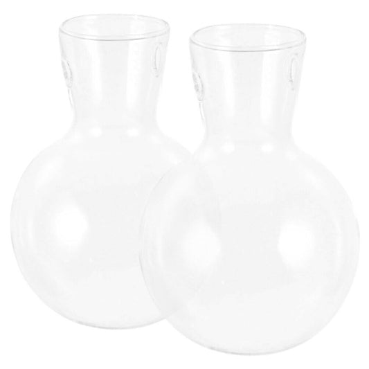 Milisten Hydroponic Glass Planter Vase Accessories with Wooden Stand Clear Borosilicate Glass Indoor Plant Pot Decor 3.94X2.75X2.75In Table Centerpiece Flowerpot