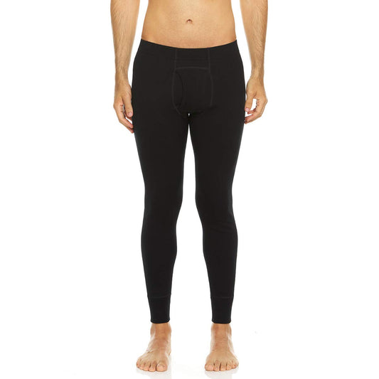 100% Merino Wool Expedition Weight Mens Bottoms - Heavy Weight Base Layer Pants - Extreme Cold Weather Gear - Black - Large