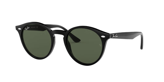Ray-Ban Unisex RB2180 Round Sunglasses, Black/Dark Green, 51 mm