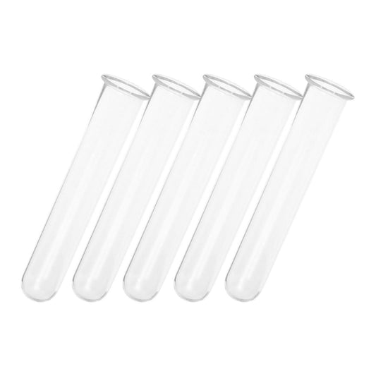 Yardwe 5pcs Hydroponic Glass Propagation Tubes Small Floral Test Tube Vases 2.5x3x15cm Glass Hanging Containers for Small Terrarium Plants Home Décor