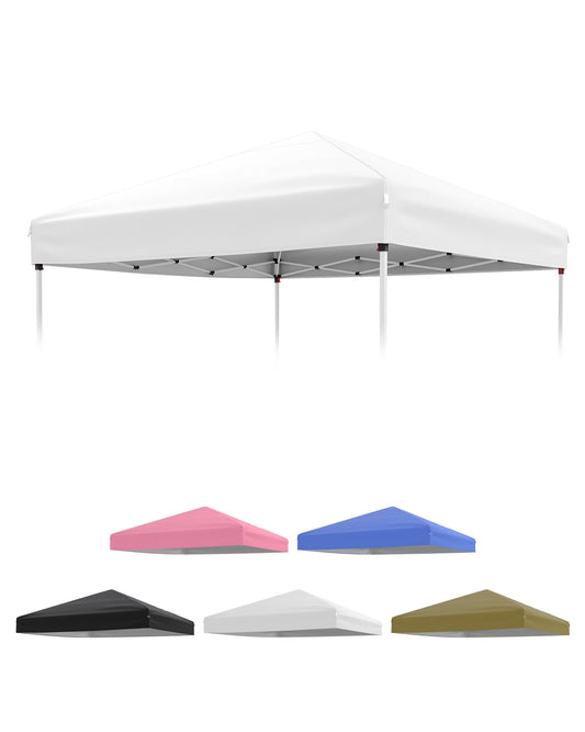 Garvee 10x10ft Canopy Replacement Top with Silver Coated, Waterproof & UV Protection Pop Up Canopy Tent Replacement Top Cover Waterproof for Outdoor Garden Patio Sun Shade(Top Only), White