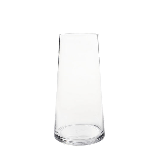 WGV Tapered Glass Vase, Width 5.12", Height 10", (Multiple Sizes Choices) Clear Taper Up Cylinder Floral Planter Bouquet Centerpiece for Wedding Event Home Decor, 1 Piece (VTC7410)
