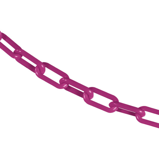 Mr. Chain Plastic Barrier Chain, Magenta, 1.5-Inch Link Diameter, 100-Foot Length (30018-100)