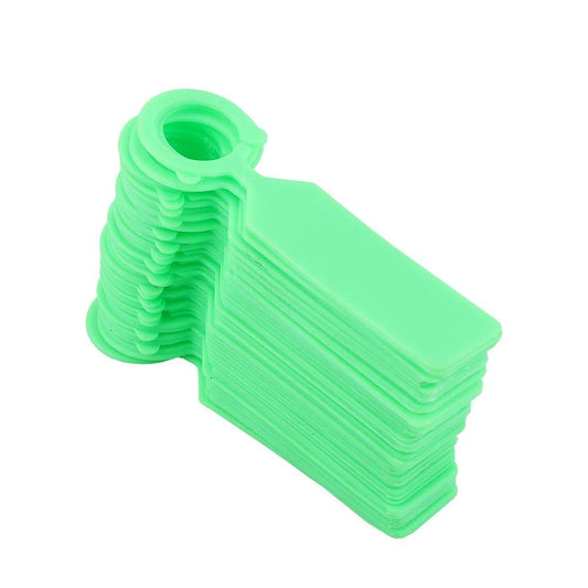 Plastic Hanging Labels for Plant Tree Tags Nursery Seedling Garden Decor White Green Yellow 100 PCS (Green)