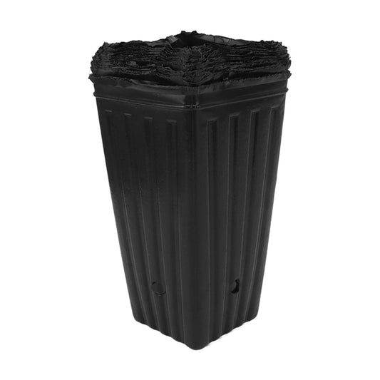 Asixxsix 20pcs Deep Plant Nursery Pots, 7.8in Tall Seedling Flower Plant Container Pots with Drainage Holes Thicken Plastic Nursery Bags Reusable Planter Flower Pots for Gardens