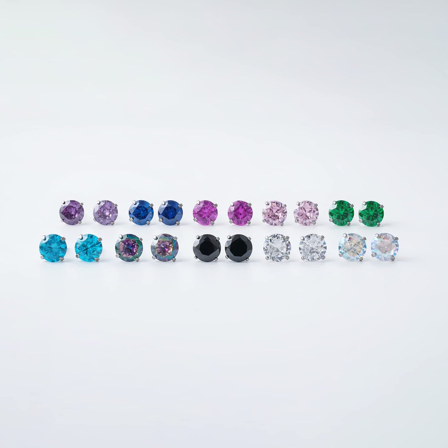 1 Pair Implant Grade Titanium Stud Earrings Set Hypoallergenic 3mm 4mm 5mm 6mm Cubic Zirconia G23 Titanium Earring Studs for Women Men for Sensitive Ear (4mm clear)