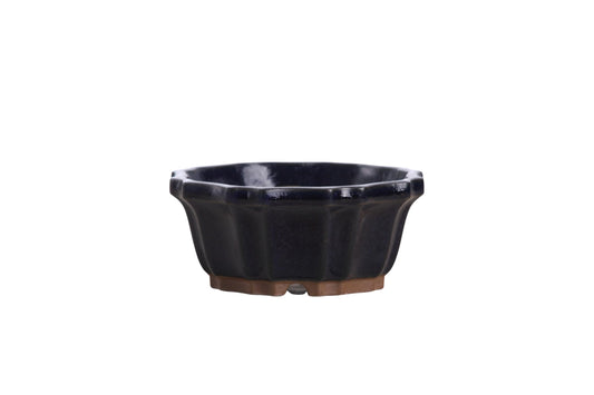 Willow Bonsai Ceramics Flower Design Bonsai Pot 4.5 Inch – Elegant Ceramic Bonsai & Succulent Planter, High‑Fired Frost‑Proof Stoneware with Drainage & Wiring Holes, Handmade in USA (Ruri)