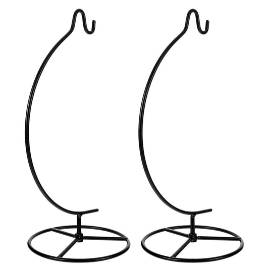 FRCOLOR 2pcs Iron Hook Rack Hanging Terrarium Ornament Stand Moon-shaped Hanging Hook Holder for Air Plants and Glass Globe Display Home Décor Indoor Micro Landscape