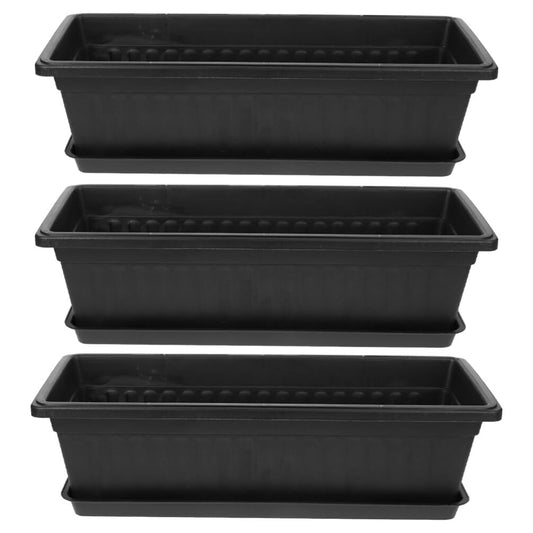 BESPORTBLE 3sets Breathable Plastic Plant Pots Saucer for Succulents and Orchids Nursery Planters for Balcony Gardening and for Indoor and Outdoor Use
