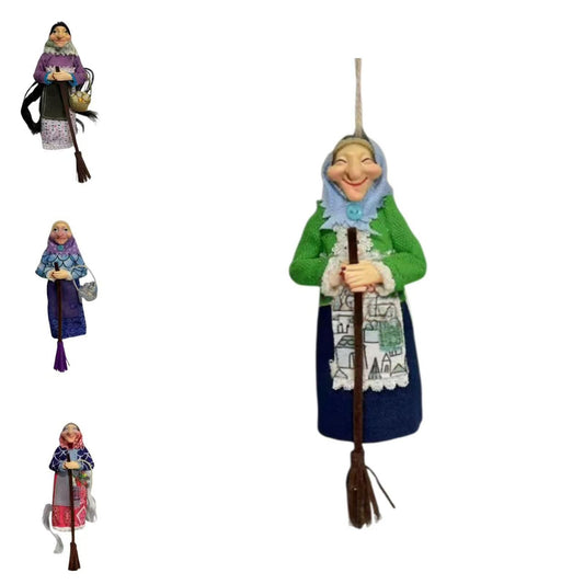 Zimrtvnt Handmade Kitchen Witch Doll-Hanging Witches Doll for Good Luck, Mystic Kitchen Witch Decor, Unique Gift for Cooking Lovers Mom or Friend (C)