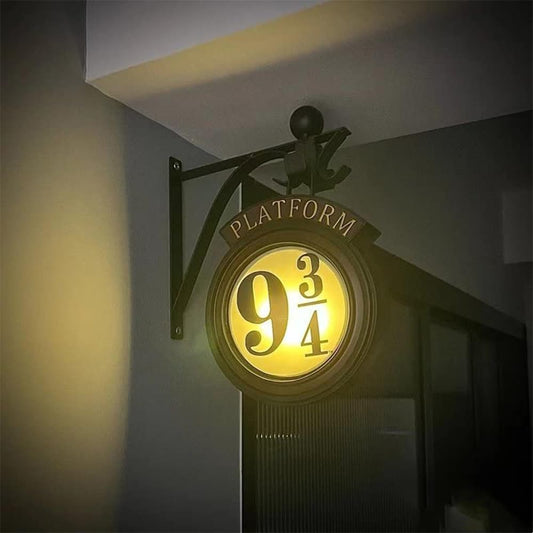 Gantanmo Vintage Platform 9 3/4 Night Light,Hanging 9 ¾ Night Light, Home Decor Sign Lights Decoration, Gift for Fans (RGB Remote)