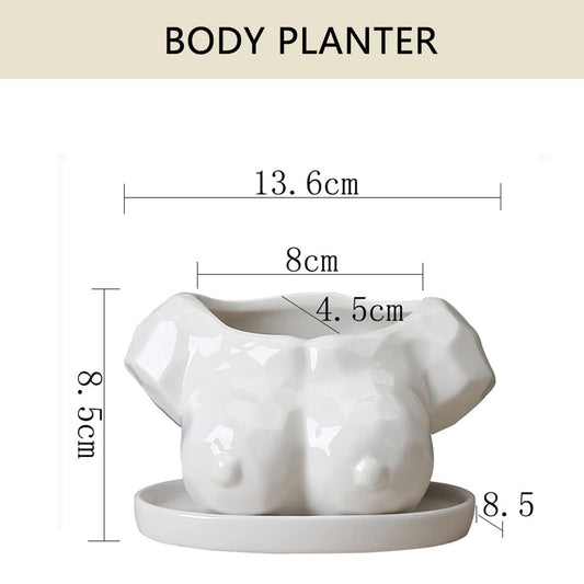 Funny Women Planter, Female Body Vase Drainage Hole, Female Body Succulent Planter, Ceramics Planters, Cool Planters for Outdoor Indoor Plants, Fashion Women Gift, Living, Bedroom & Office